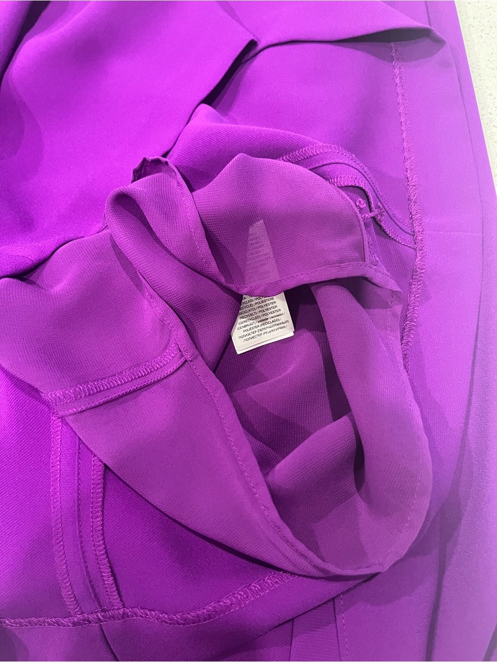 Lauren Ralph Lauren Purple Long-Sleeve Shift Dress. Size 12. - Picture 6 of 8